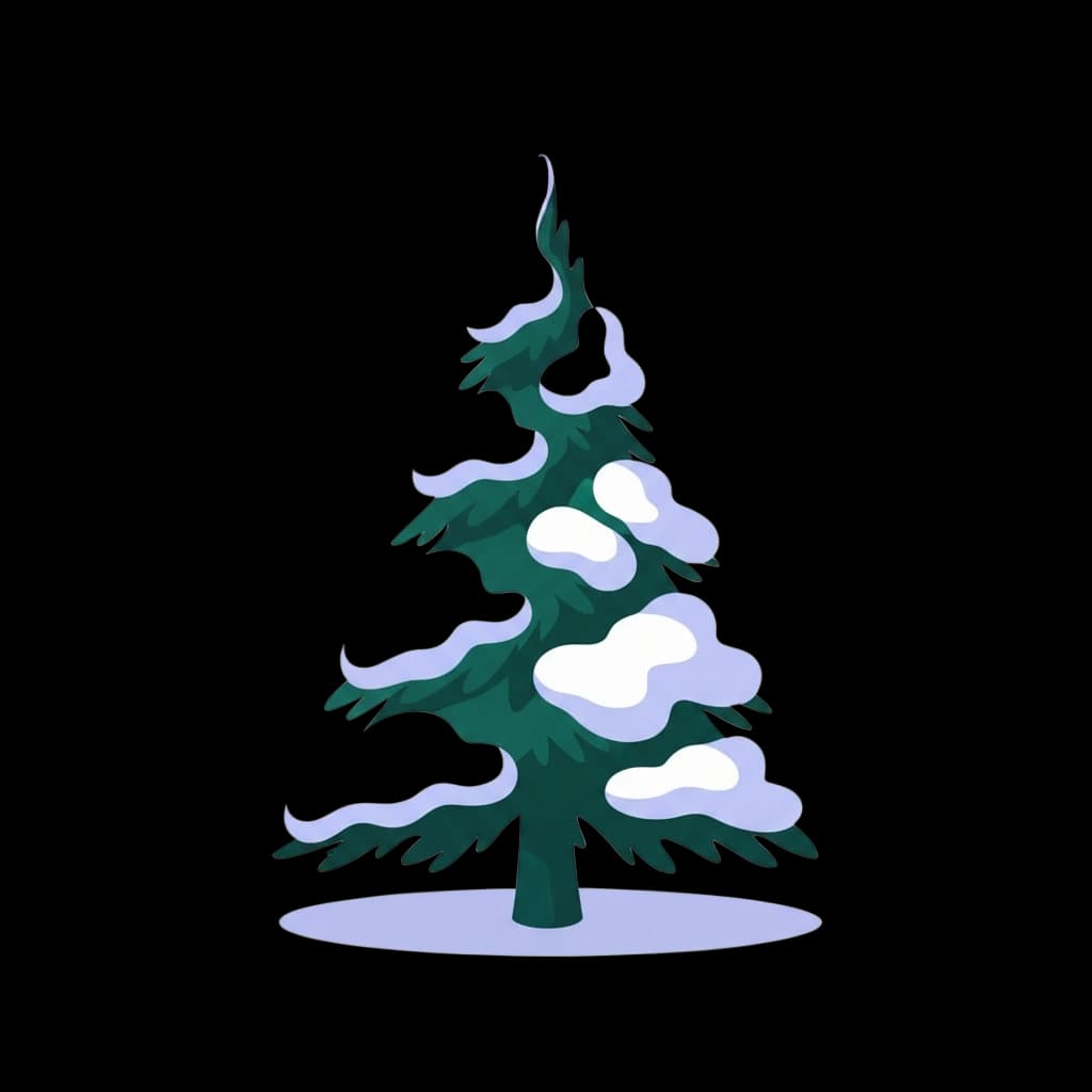 Moonlit Snowy Spruce