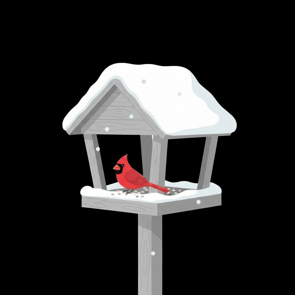 Lit Bird Feeder