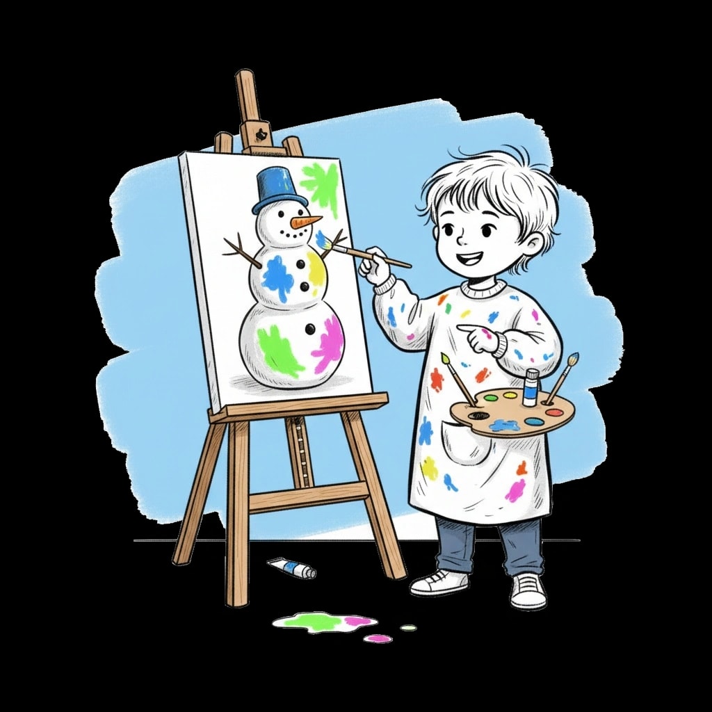 Painting a Snowman