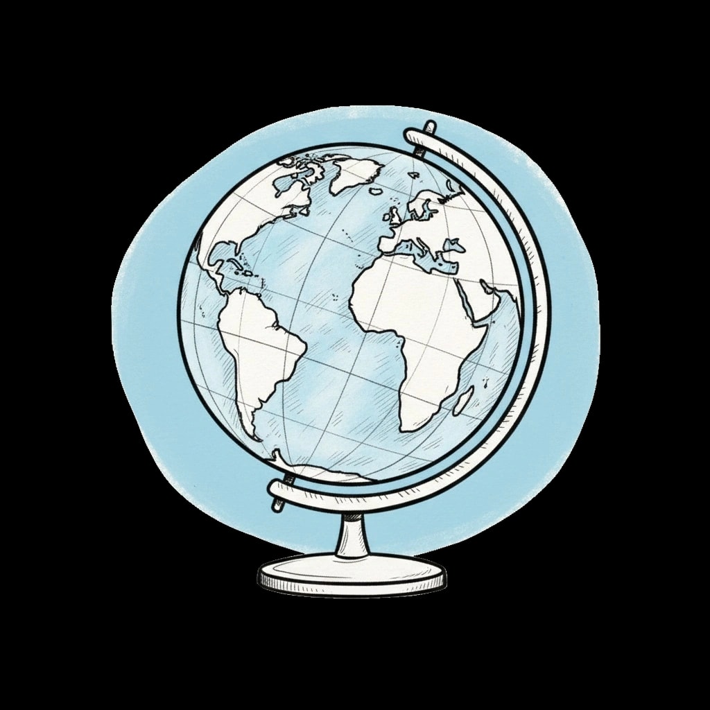 Winter Geography Globe