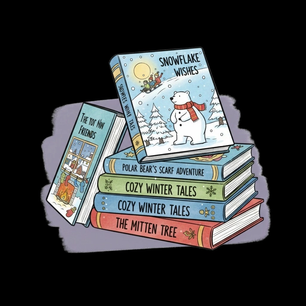 Winter Book Stack