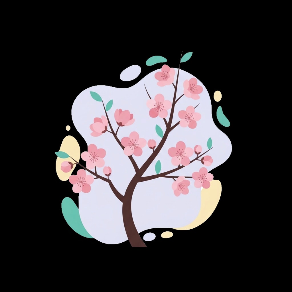 Blossoming Cherry Branch