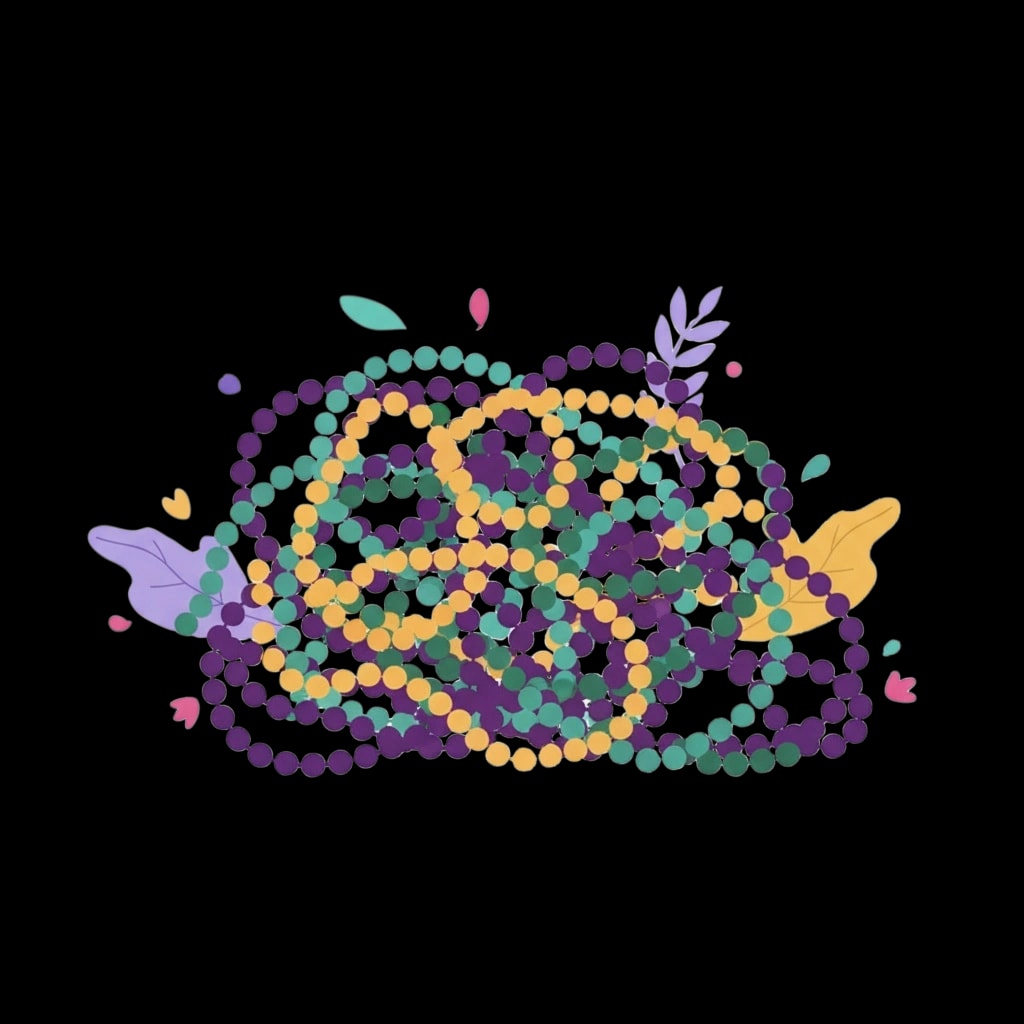Mardi Gras Bead Pile