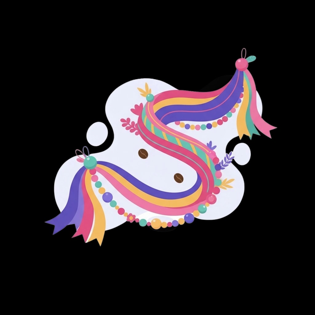 Ribbon and Bead Garland