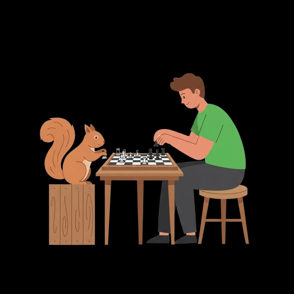 Squirrel Chess Match
