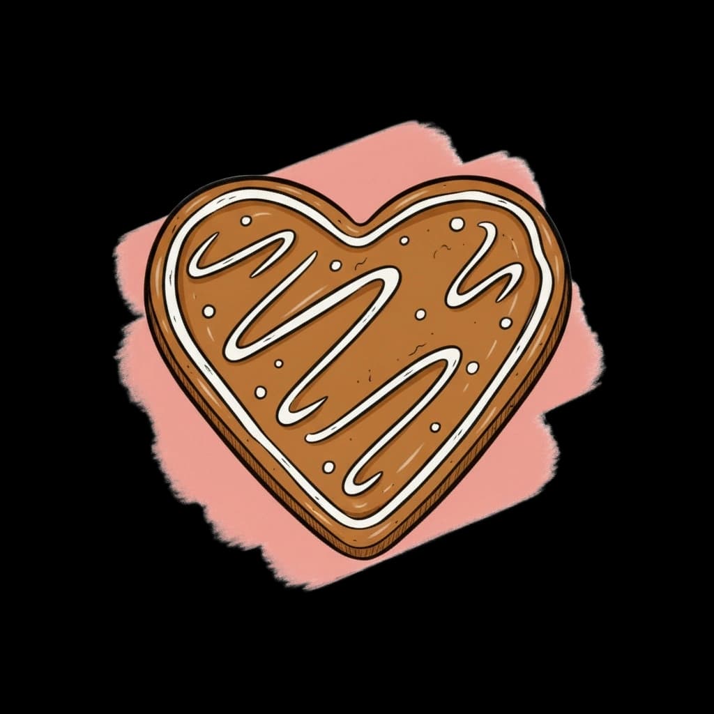 Festive Gingerbread Heart