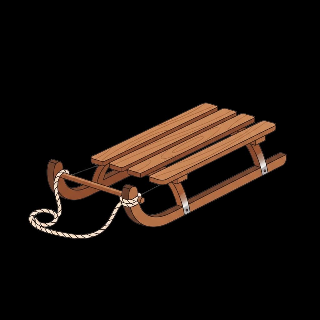 Classic Wooden Sled