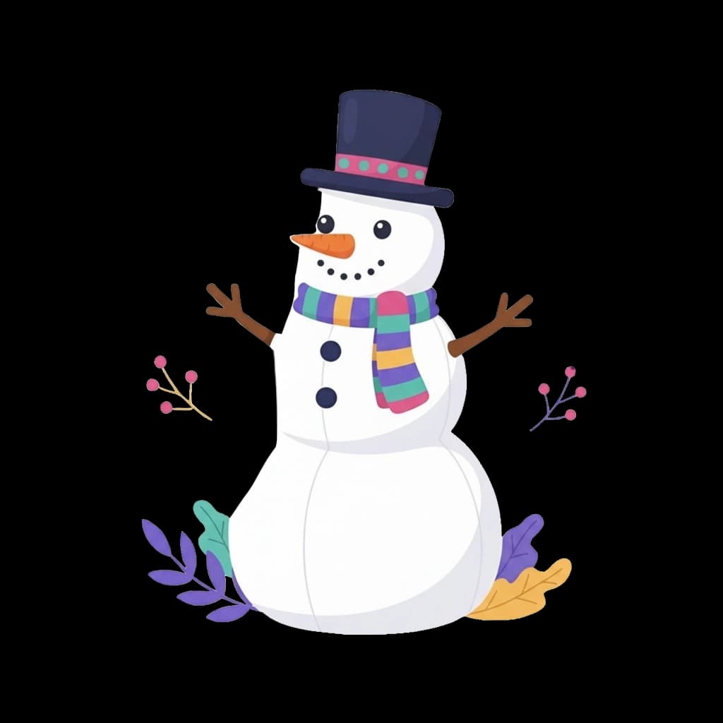 Friendly Snowman Mascot