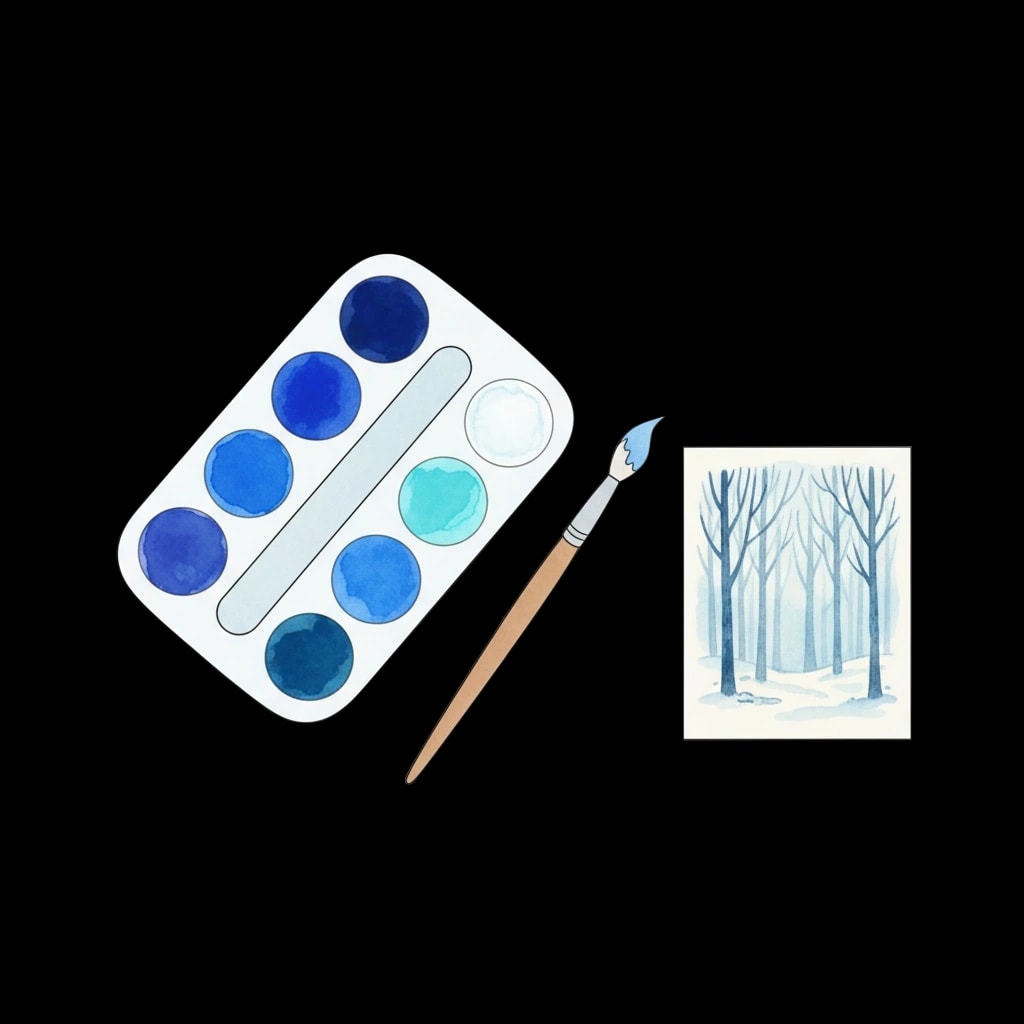 Winter Watercolor Art