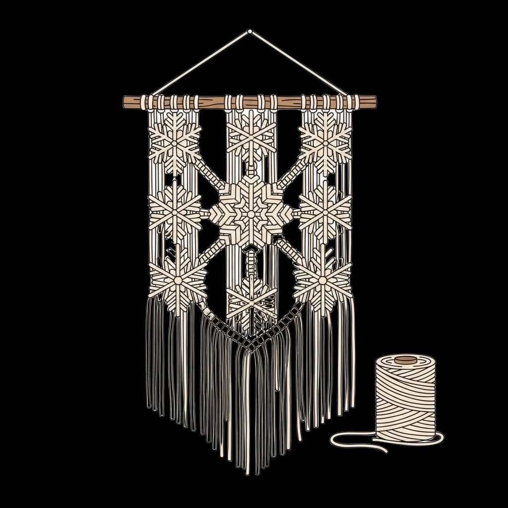 Macrame Snowflake Art