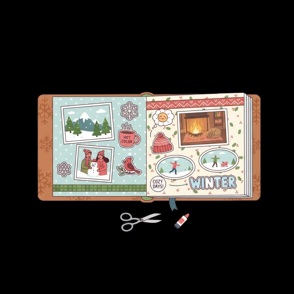 Winter Scrapbook Page