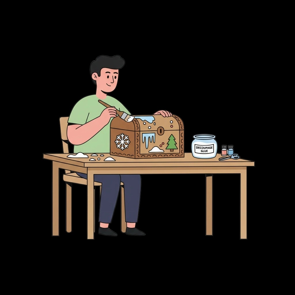 Decoupage Winter Box