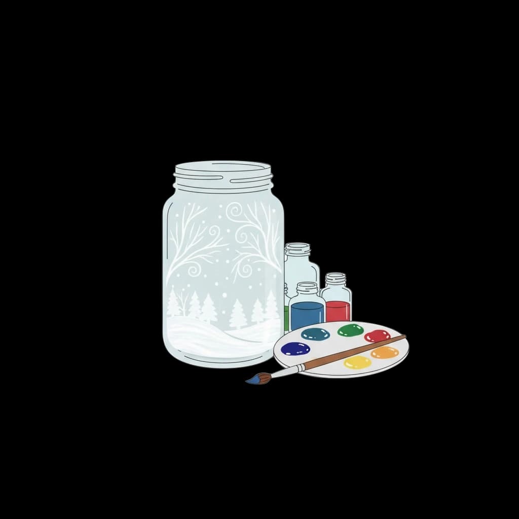 Frosty Jar Painting