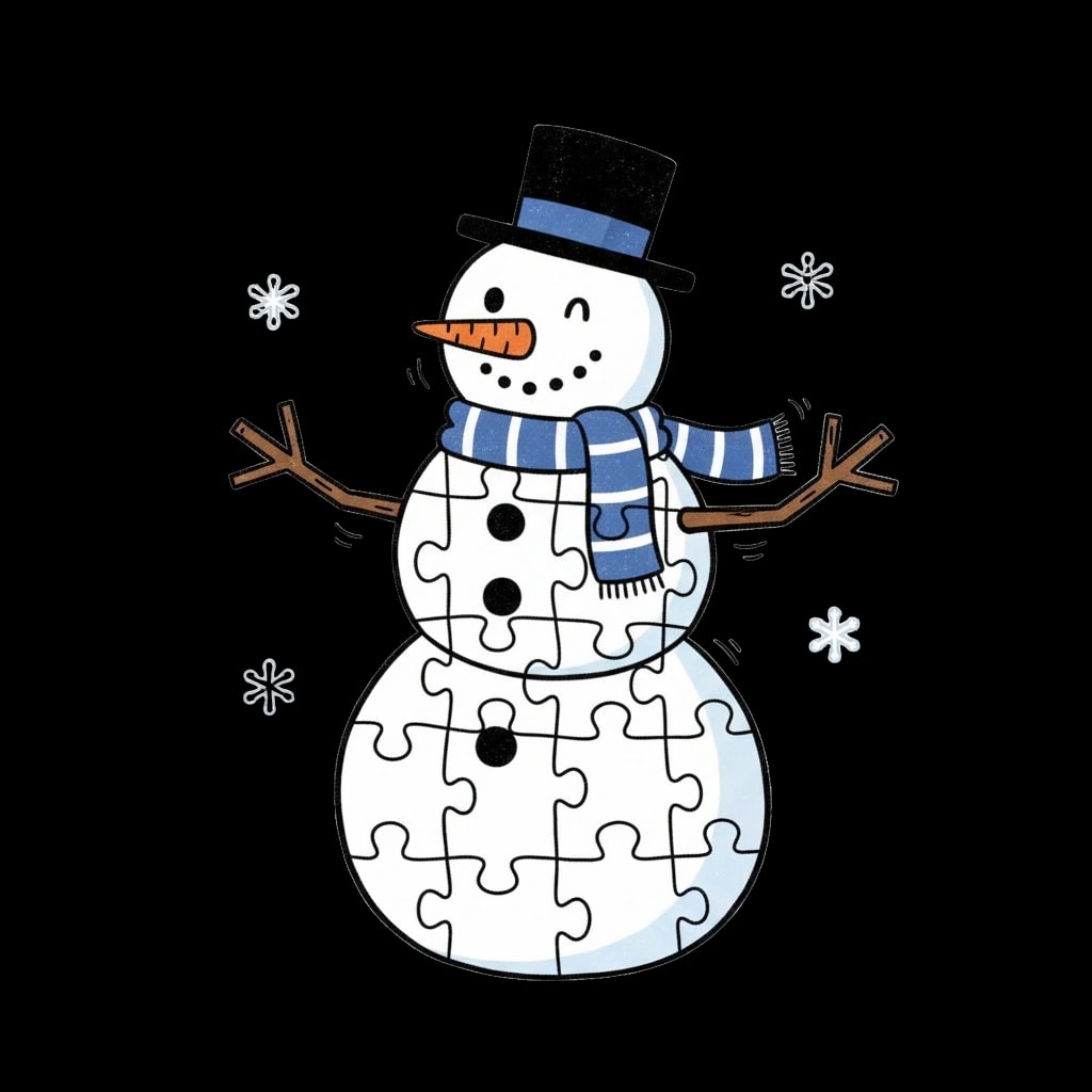 Snowman Puzzle Fun