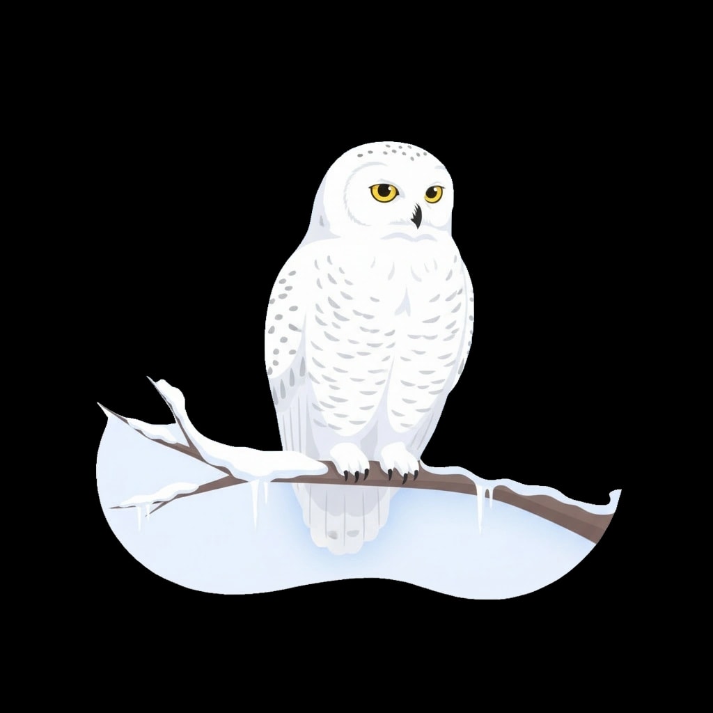 Snowy Owl on Branch
