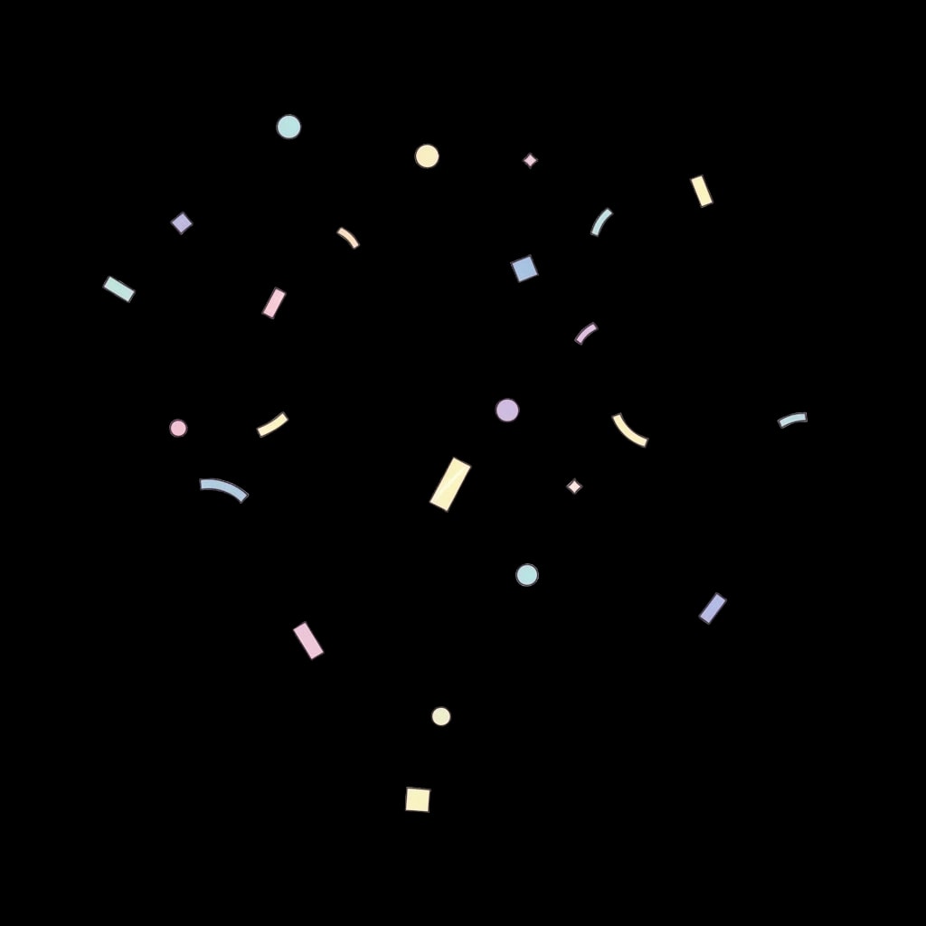 Shimmering Confetti Drop