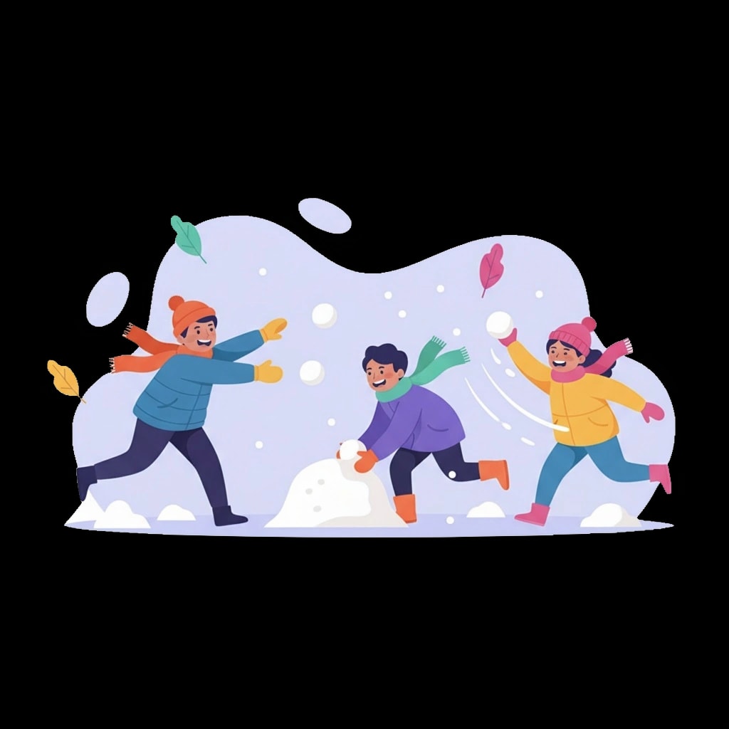 Lively Snowball Fight