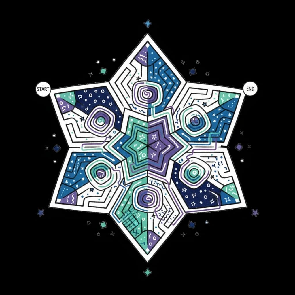 Snowflake Maze Puzzle