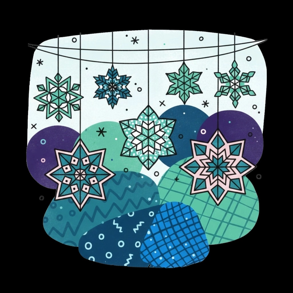 Paper Snowflake Garland