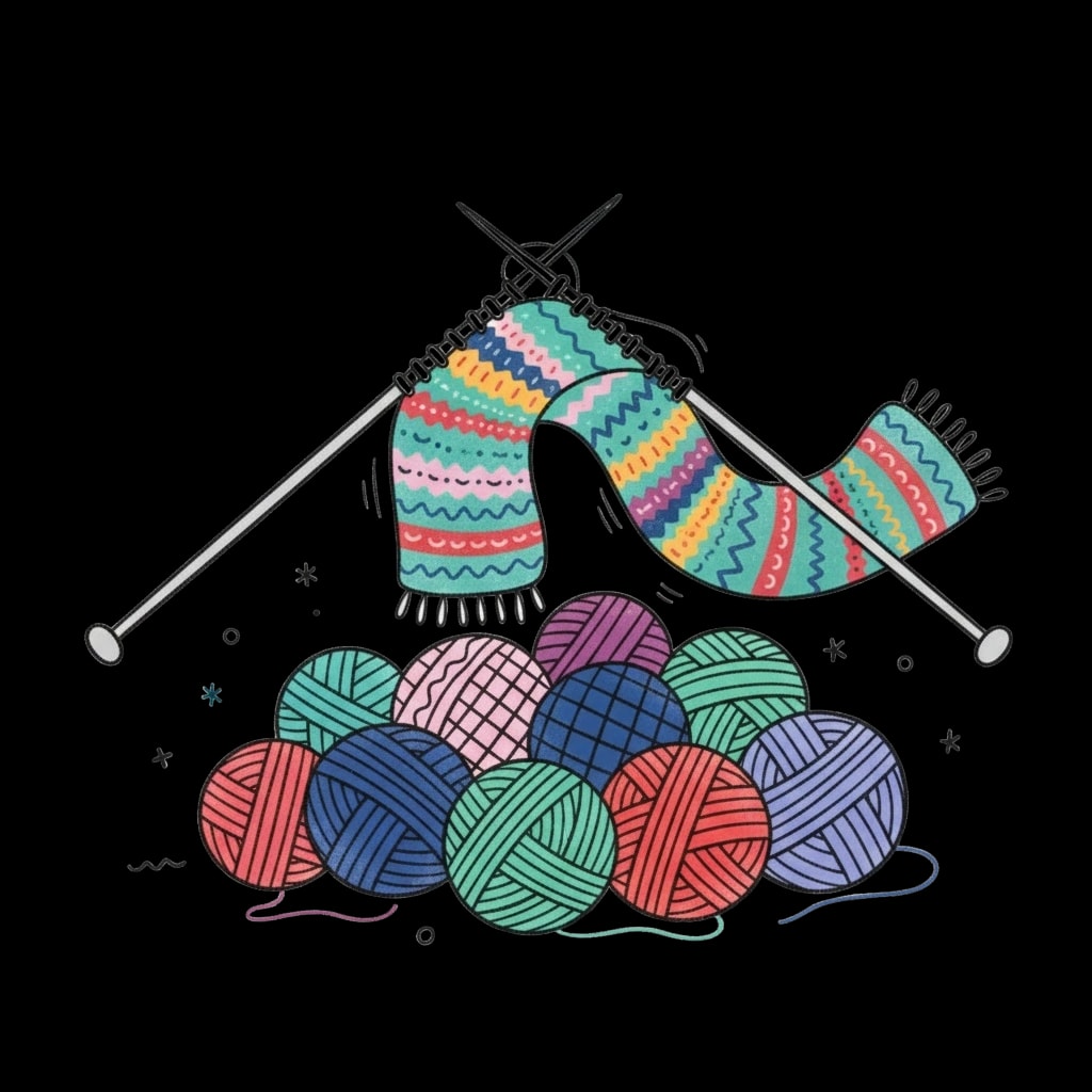 Knitting a Winter Scarf