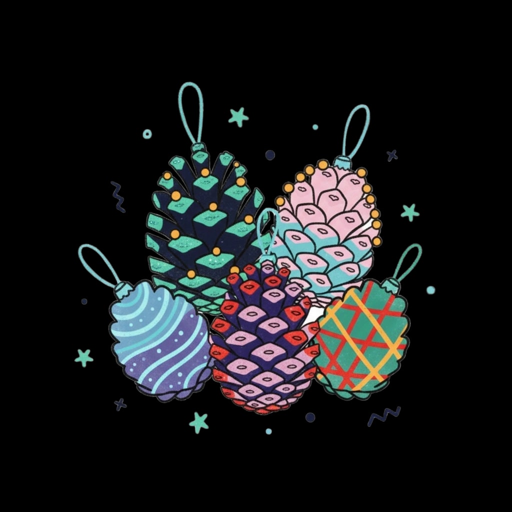 Decorated Pinecones