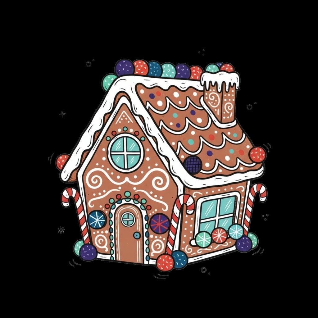 Decorated Gingerbread House