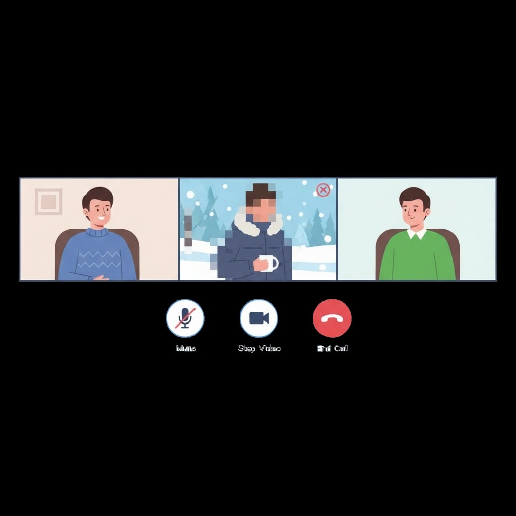 Snowy Video Call Glitch